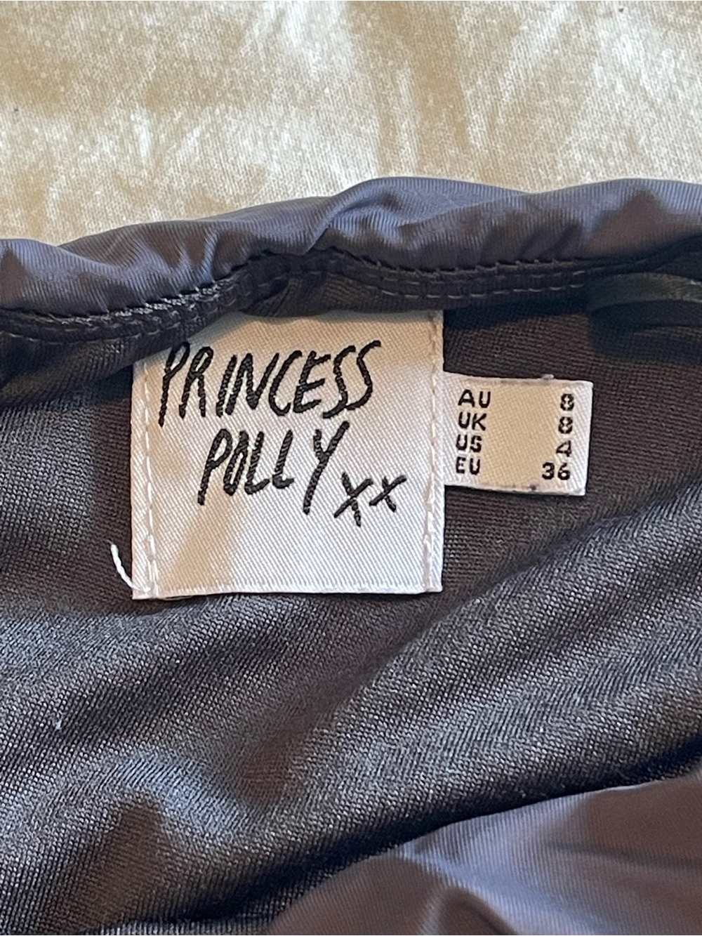 Princess Polly Strapless Mini Dress US 4 Gray Ruched
Side Cutout Bodycon - Picture 5 of 10